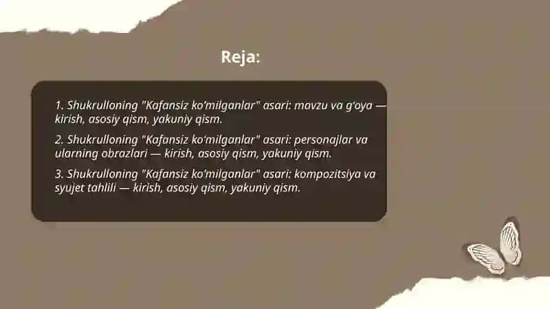 Shukrulloning Kafansiz koʻmilganlar asari 2