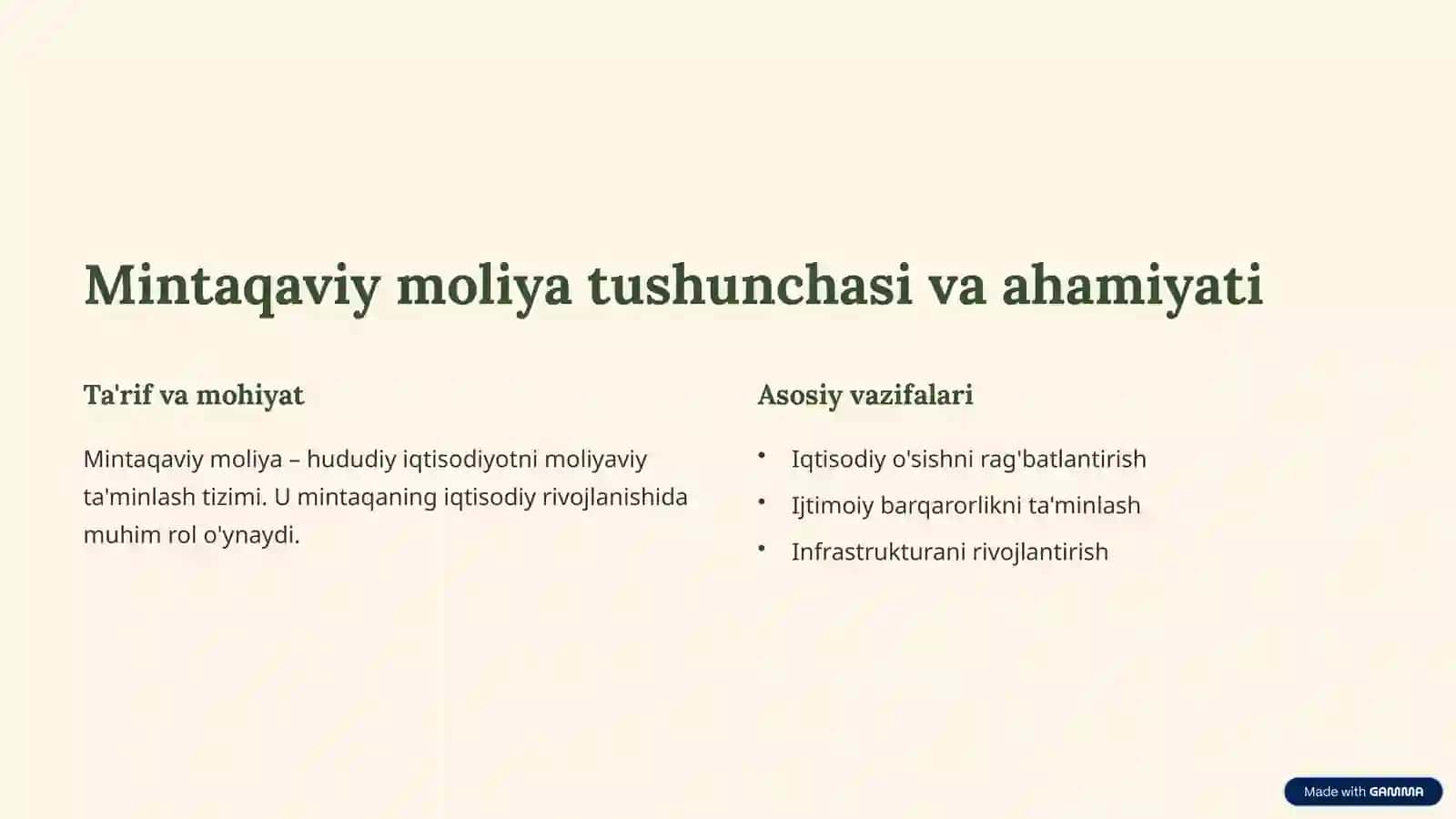 Mintaqalar moliyasi va uni tartibga solish 2