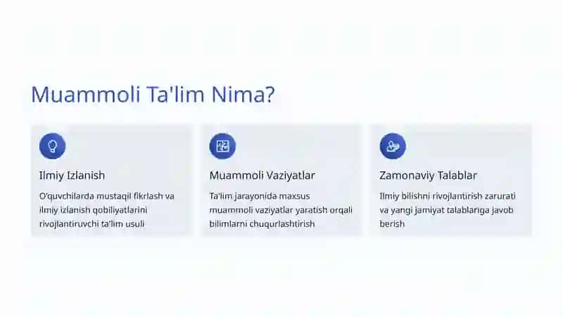 Muammoli Ta'lim Texnologiyasi 2