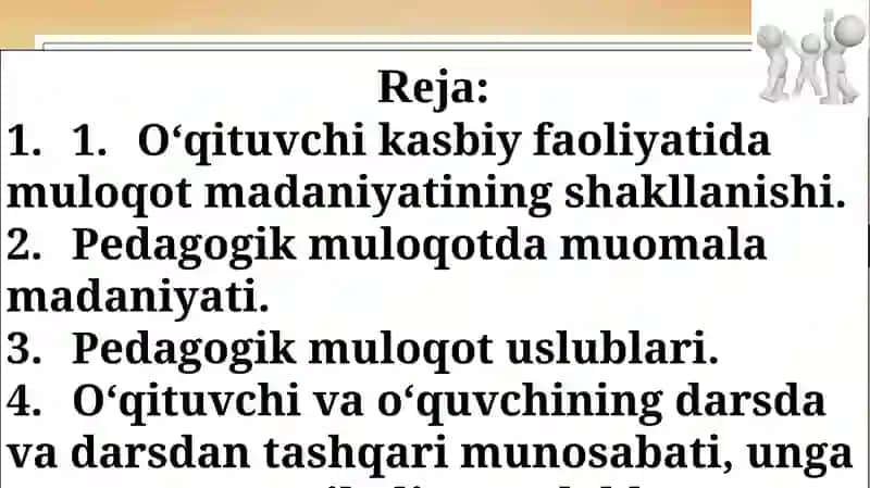 O’qituvchi faoliyatida muloqot madaniyati va psixologiyasi 2