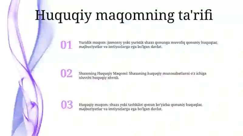 Shaxsning Huquqiy Maqomi Tushunchasi 2