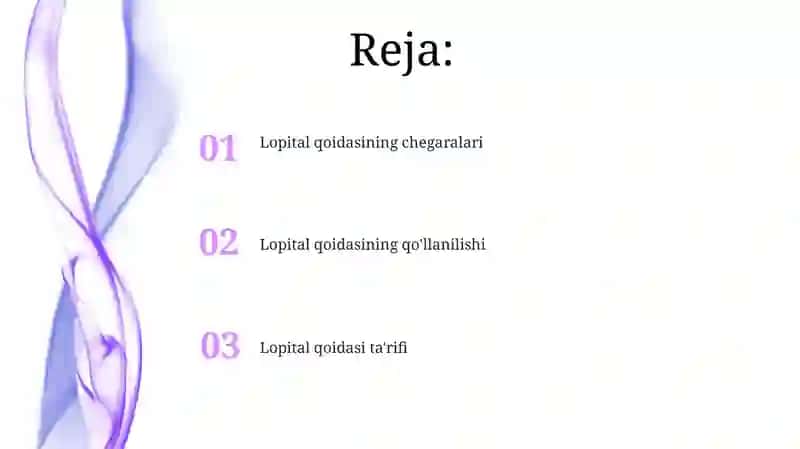 Lopital qoidasi 2