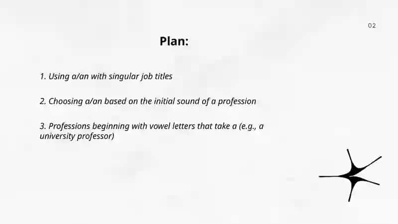 Professions and jobs.Articles: a and an 2