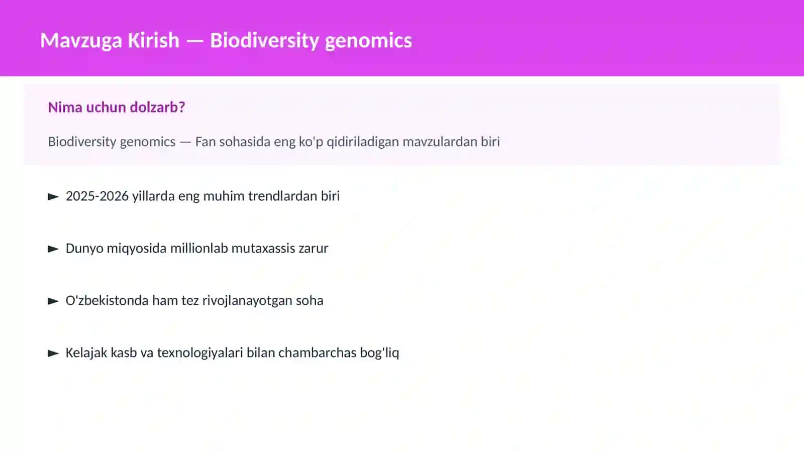 Biodiversity genomics 2
