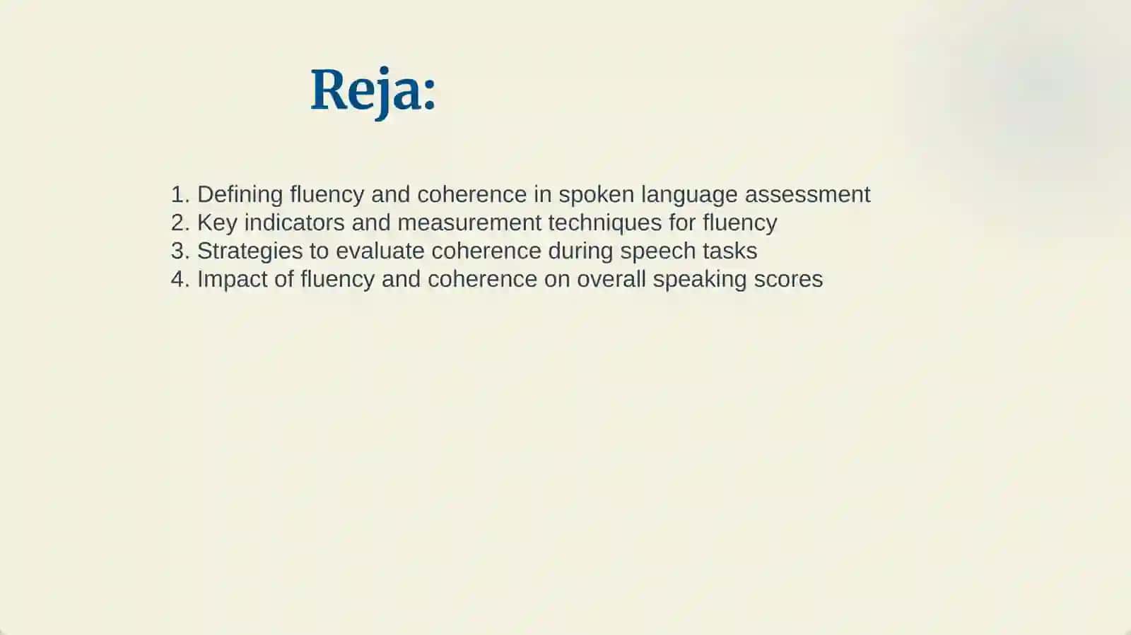 FLUENCY AND COHERENCE IN SPOKEN ASSESSMENT 2
