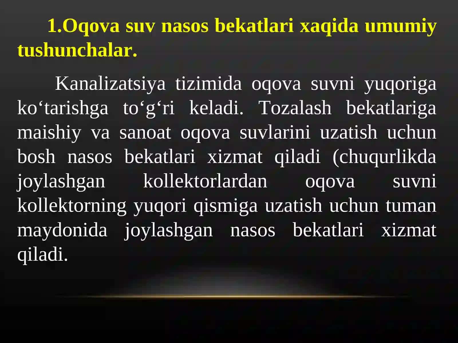 7-ma’ruza.Oqova suv nasos bekatlari 2