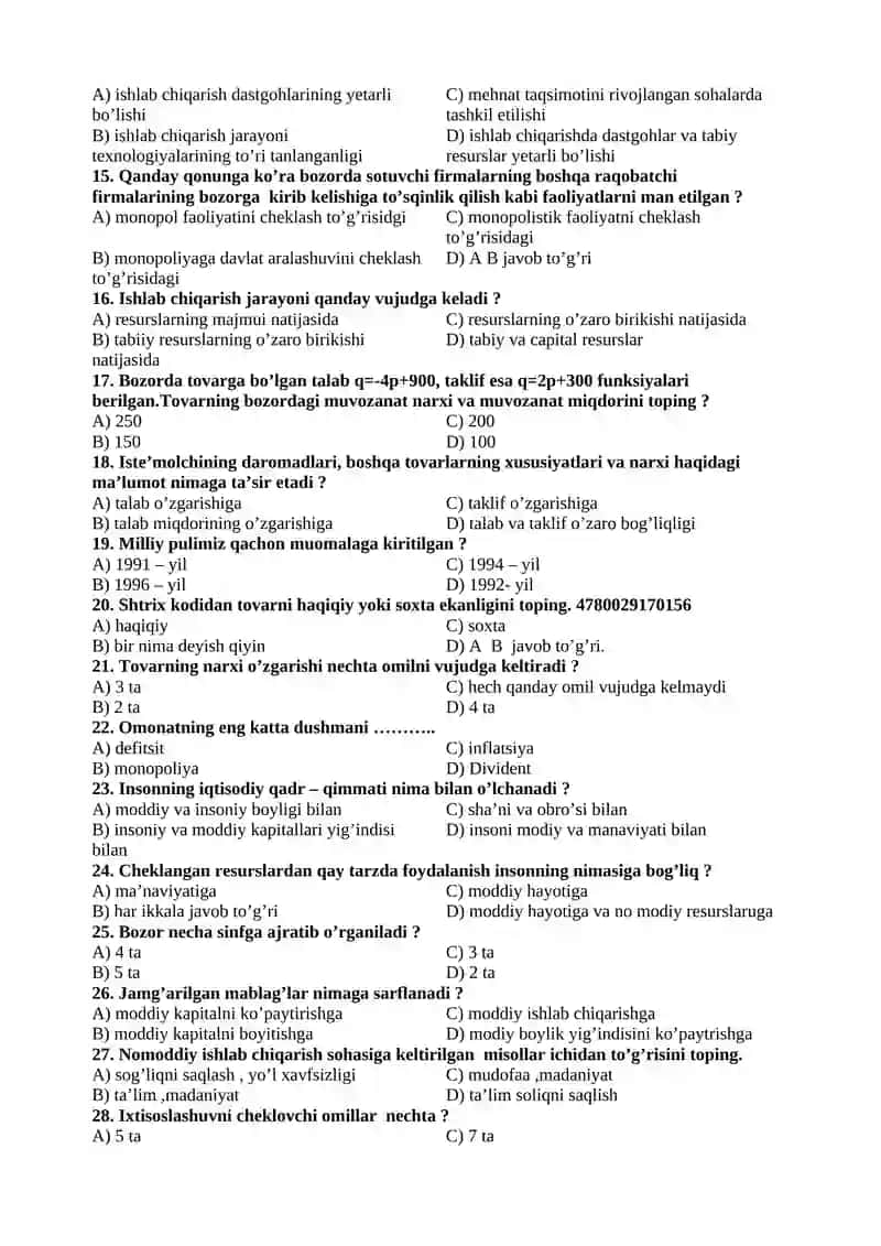 8-SINF IQTISODIY BILIM ASOSLARI 2