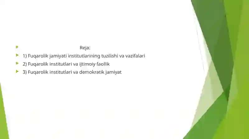 Fuqorolik jamiyati institutlari 2