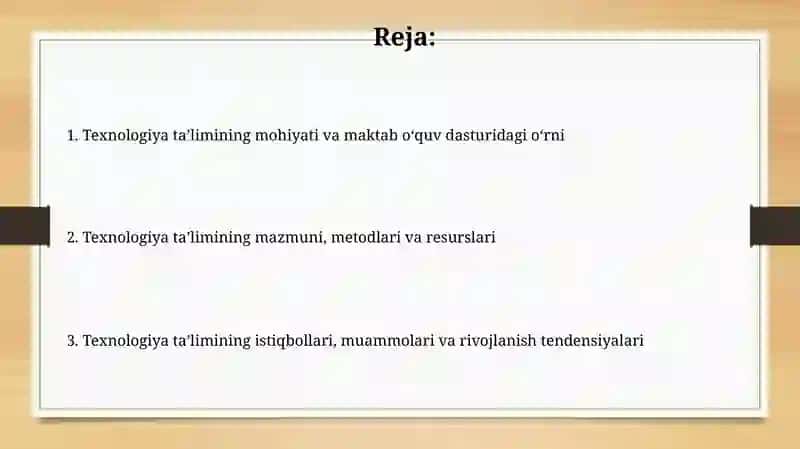 Texnologiya taʼlimi 2