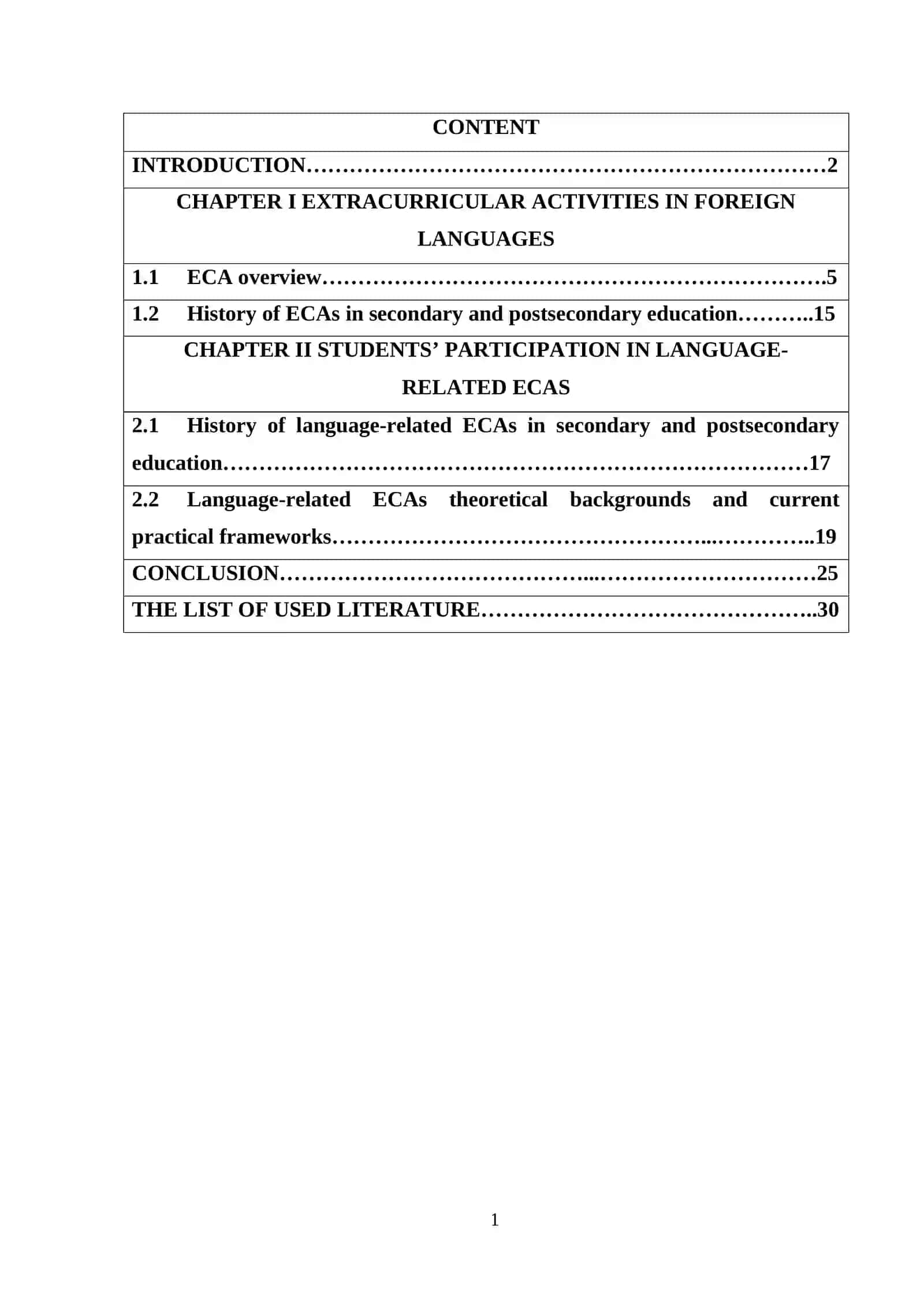 ORGANIZATION OF EXTRACURRICULAR ACTIVITIES IN A FOREIGN LANGUAGE classroom 2