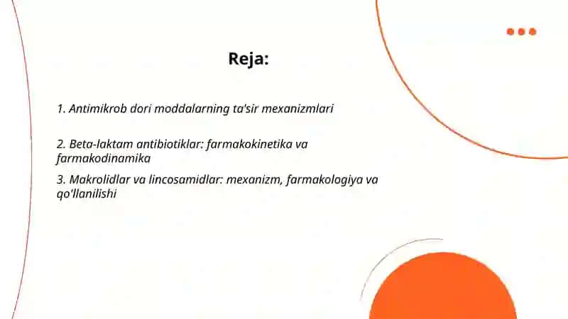 Anti mikrob dori moddalari farmakologiyasi 2