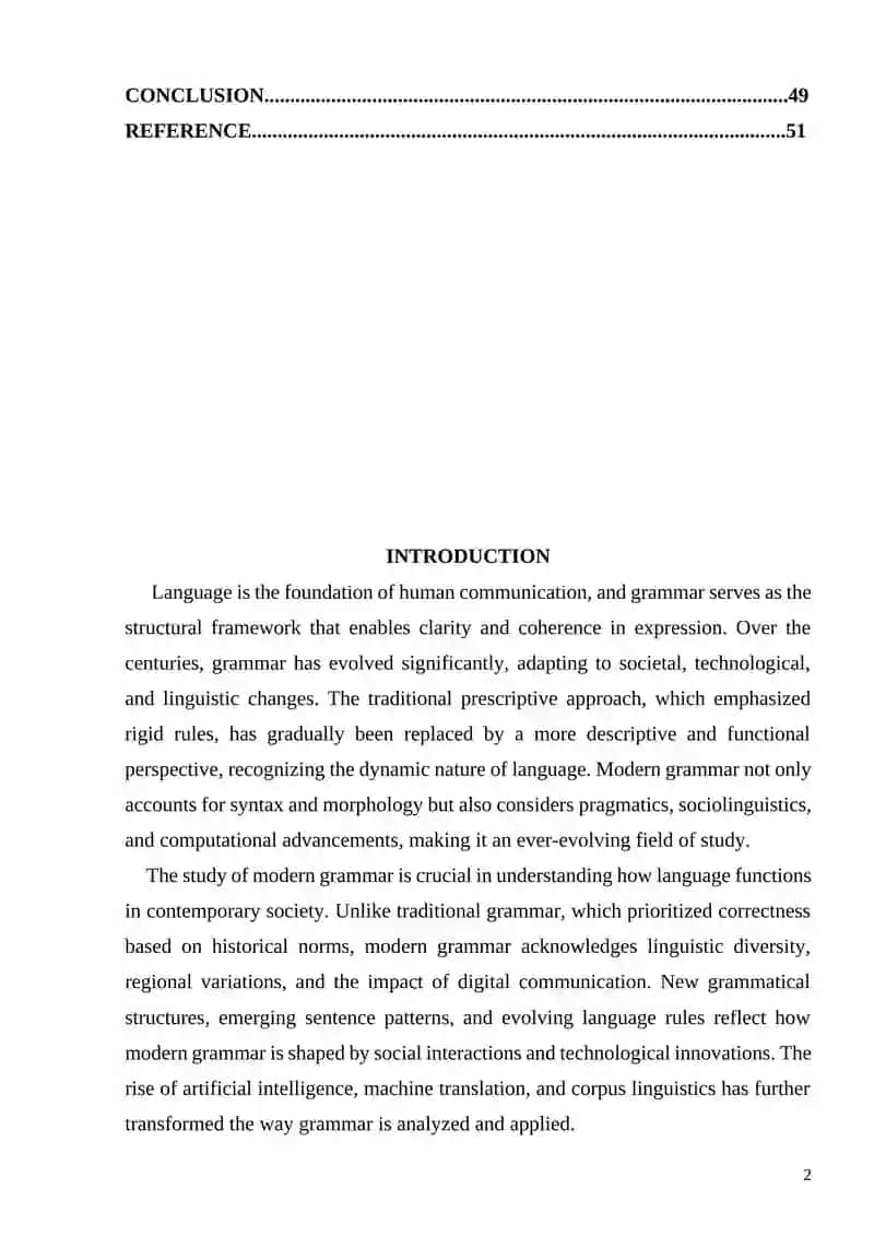 THE DISTINCTIVE   FEATURES OF MODERN GRAMMAR 2