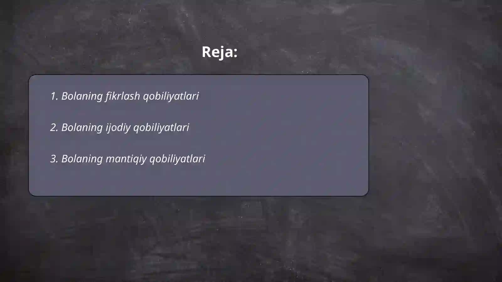 Bolaning qobilyatlari 2