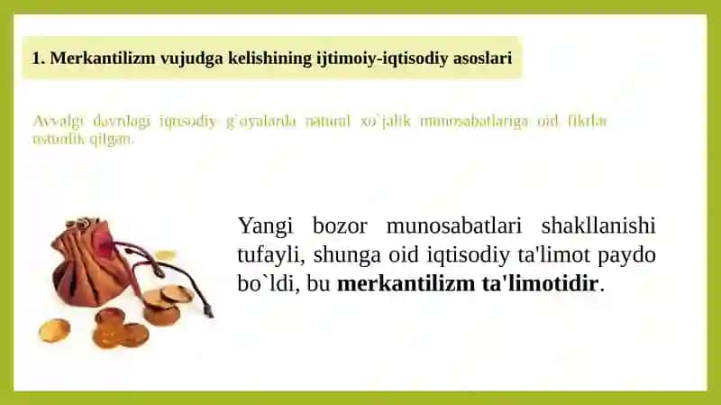 Bumerkantilizm ta'limoti 2