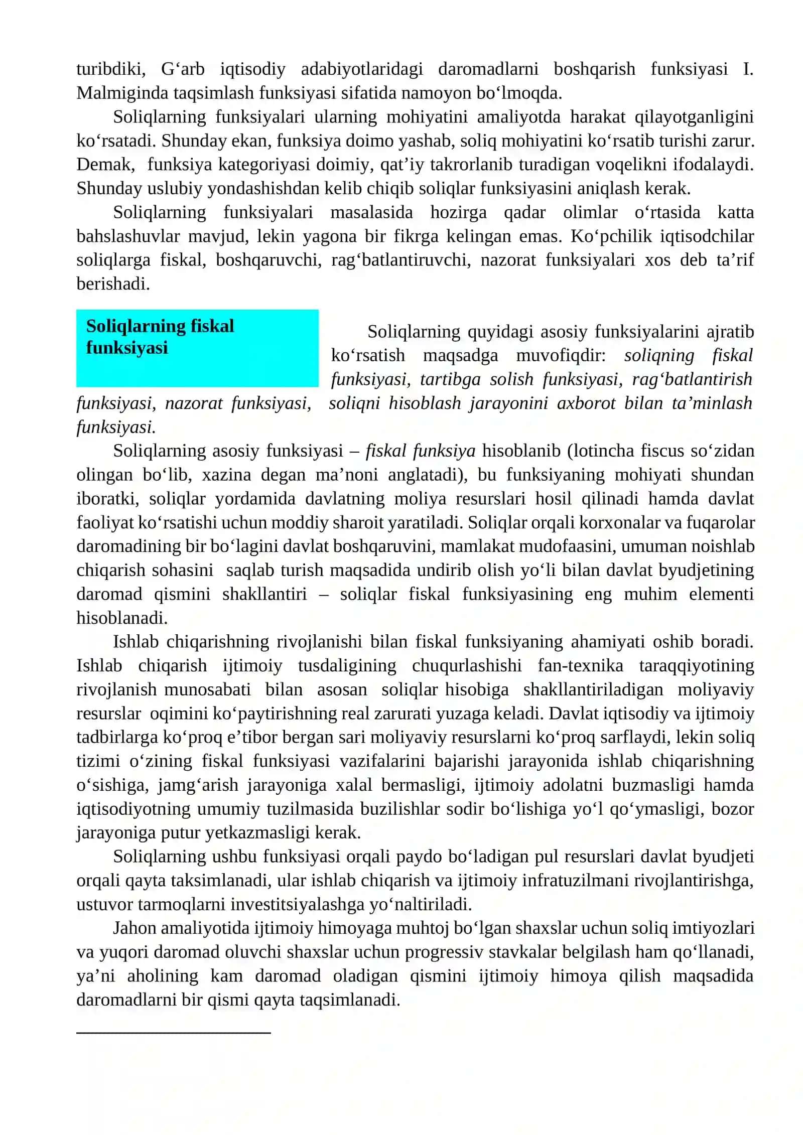 Soliqlarning funksiyalari 2