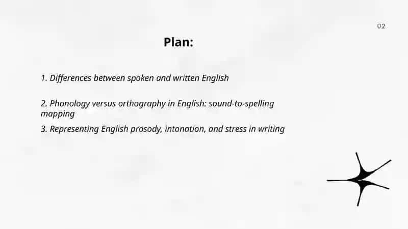 The relation between speech and writing 2