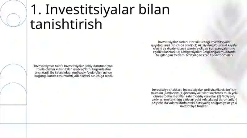 Investitsiya Turlari Va Shakillari 2