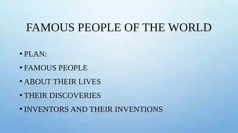 Famous People of the World 2