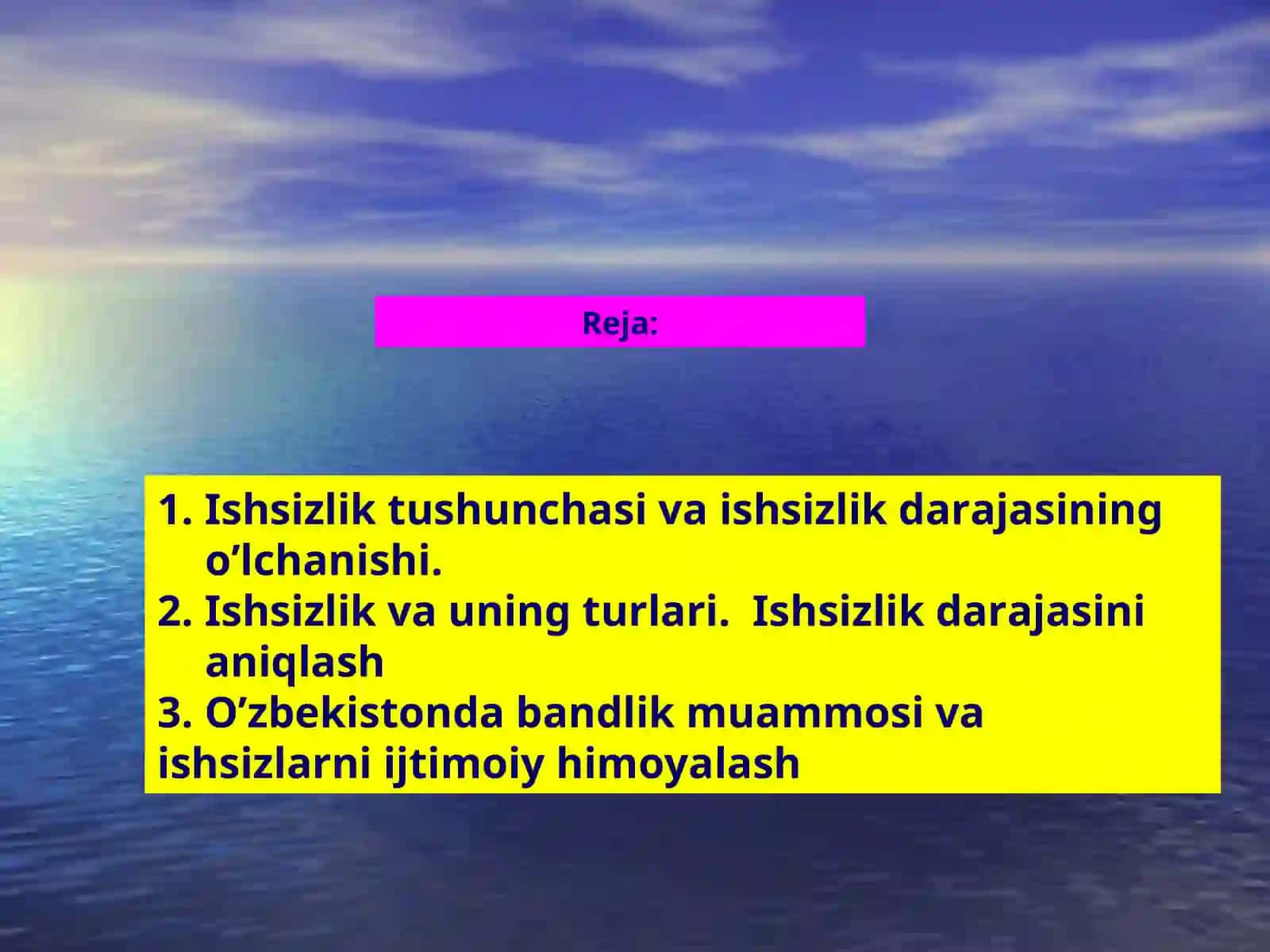 Ishsizlik sabablarini baholash 2
