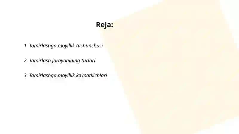 Tamirlashga moyillik va uning korsatkichlari 2