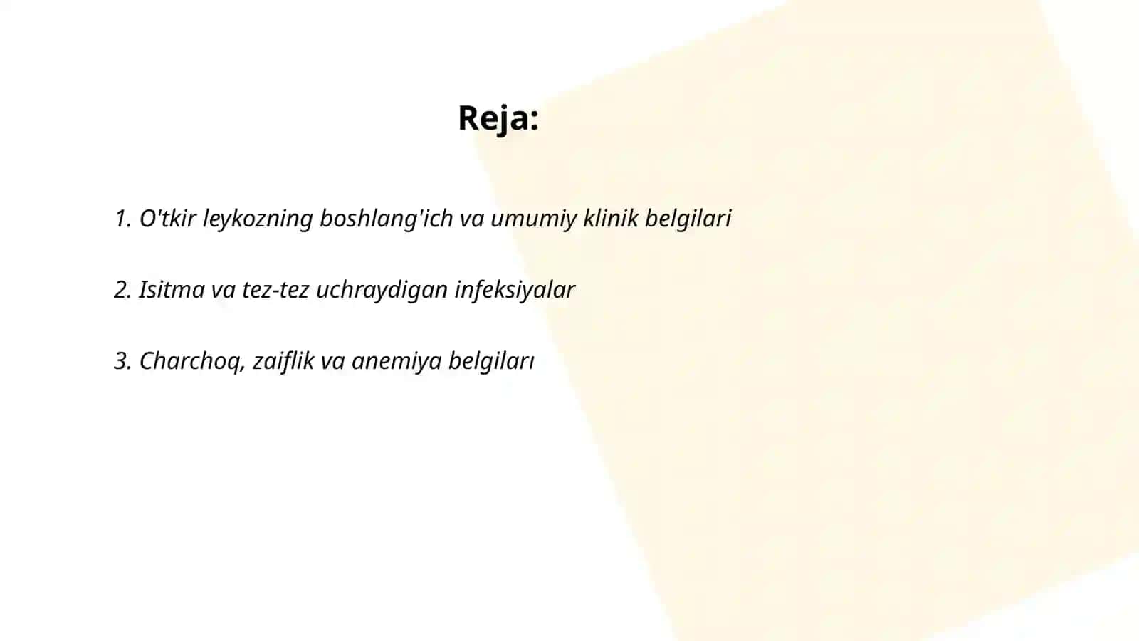 O'tkir leykoz klinik ko'rinishi 2