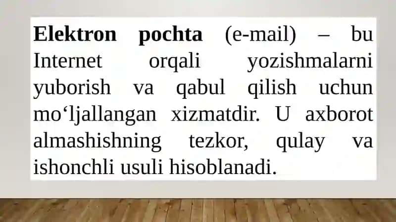 Elektron pochta xizmati 2