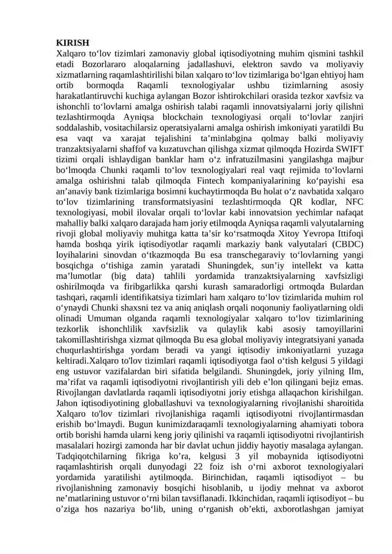 Xalqaro to'lov tizimlari 2