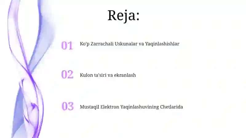Elektron korrelyatsiyalarni hisobga olish 2