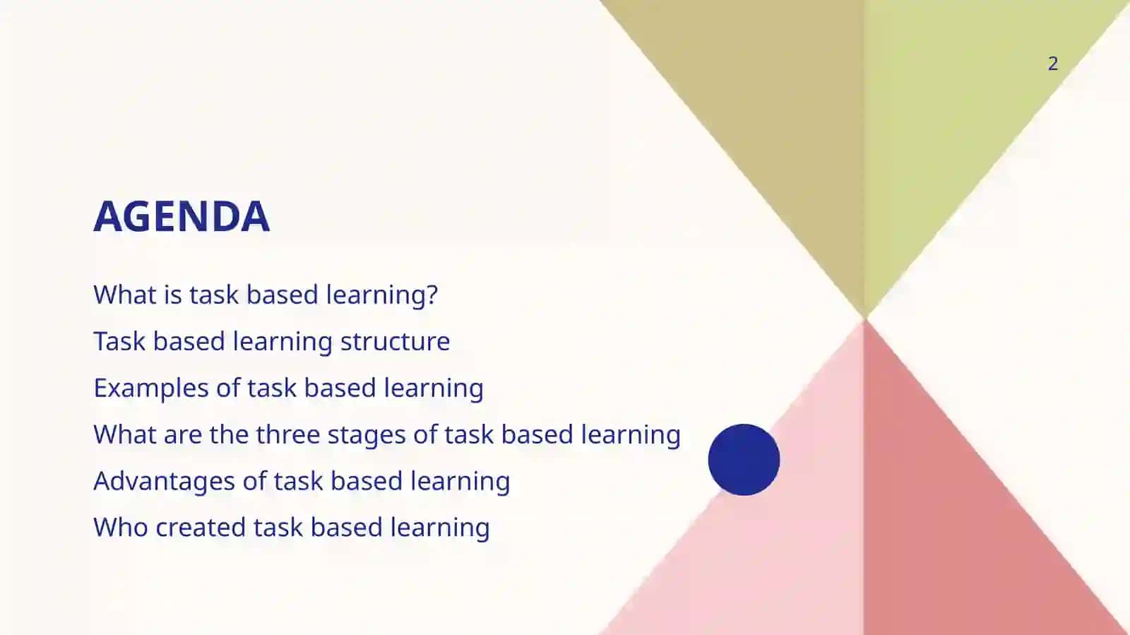 Task based learning 2