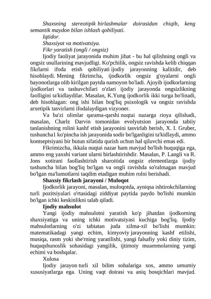 Kreativ mahsulot 2