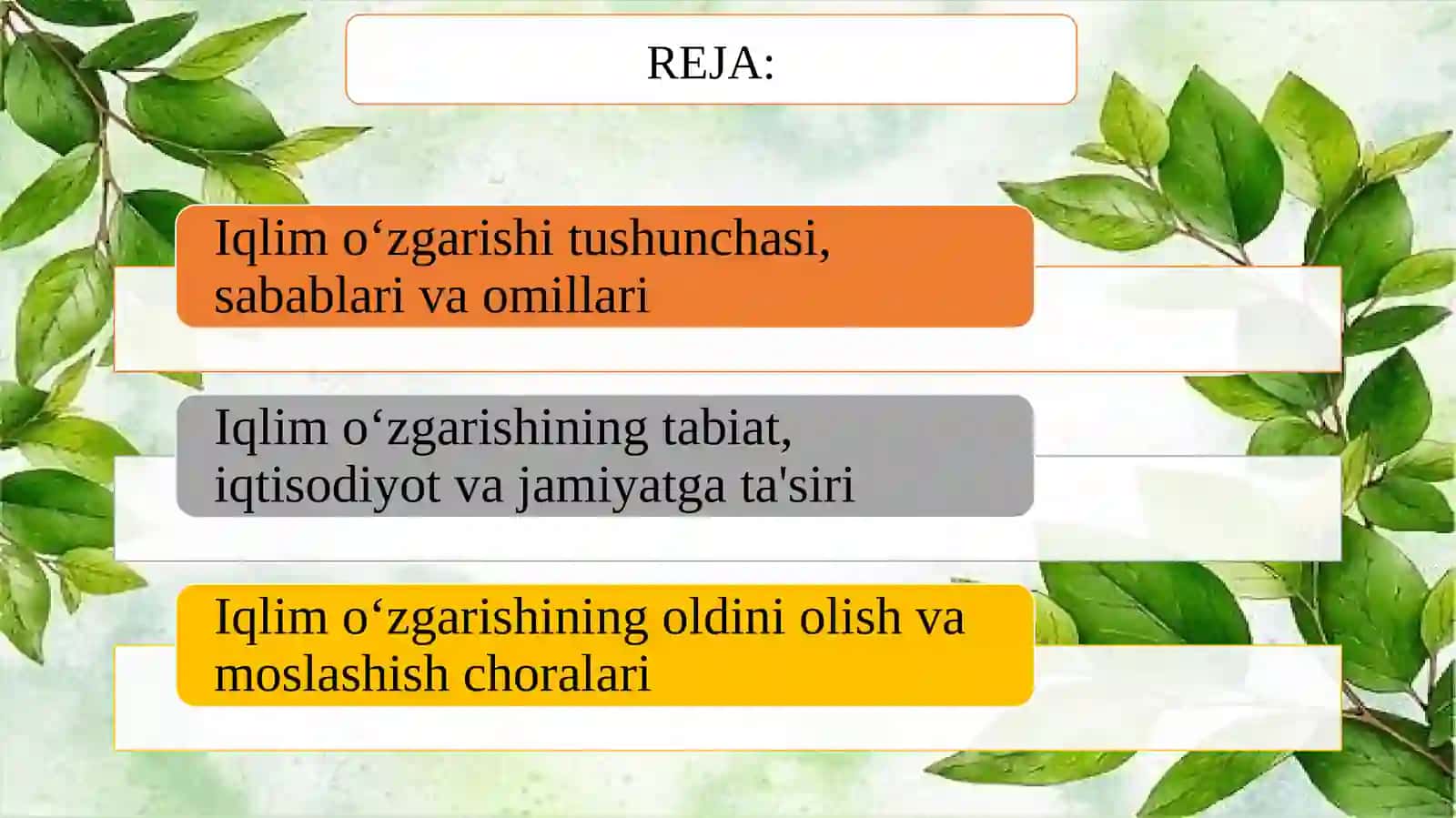 Iqlim O‘zgarishi 2