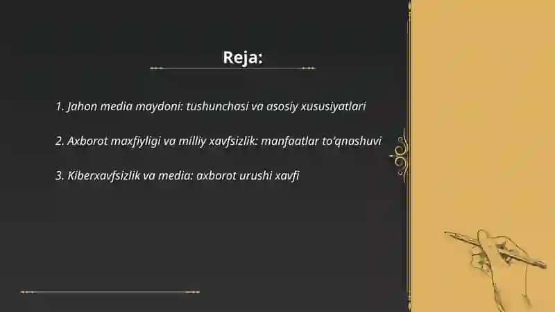 Jahon media va axborot makoni: manfaatlar toʻqnashuvi, muammolar yechimi 2