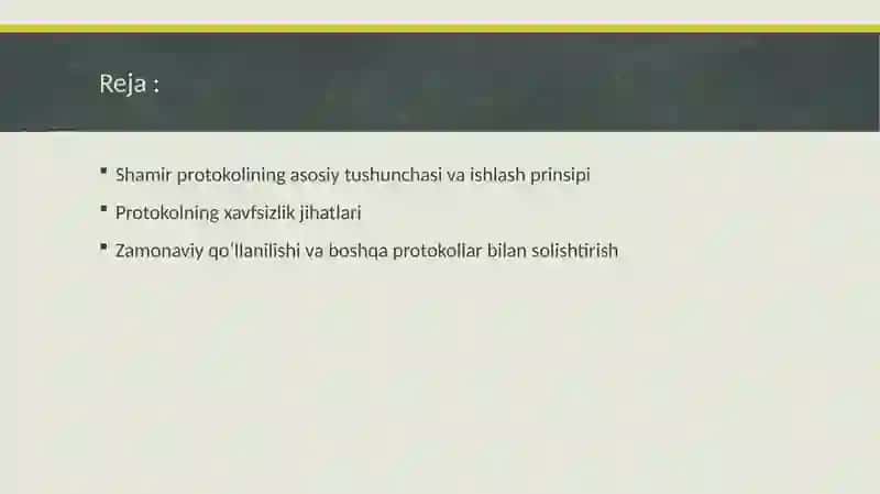 Shamirning uch bosqichli shifrlash protokoli 2