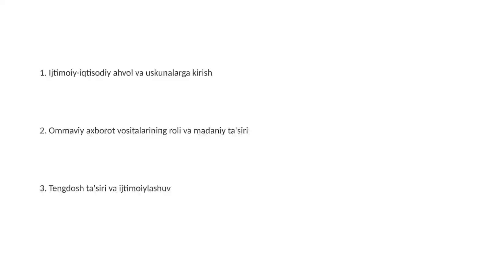 Bola rivojlanishida ijtimoiy omillar 2