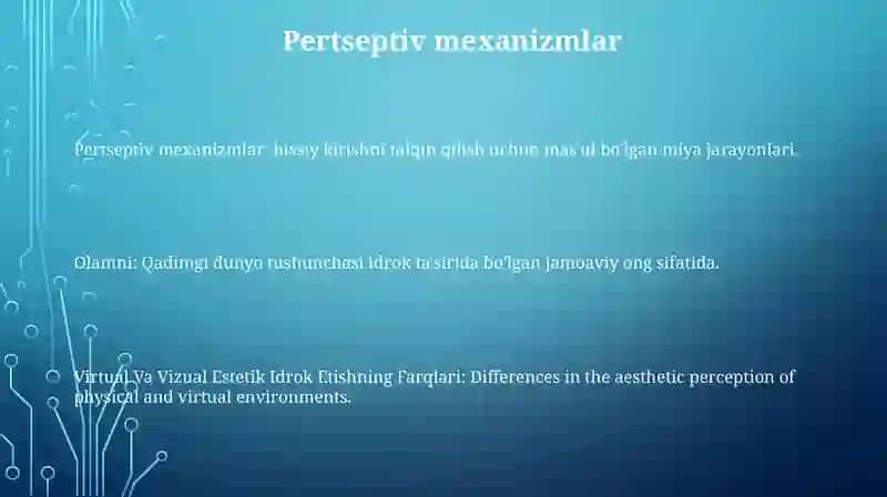 Virtual Va Vizual Estetik Idrok Etishning Farqlari 2