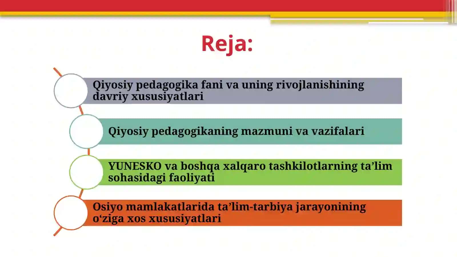 Qiyosiy pedagogika fani taraqiyotining davriy xususiyatlari 2