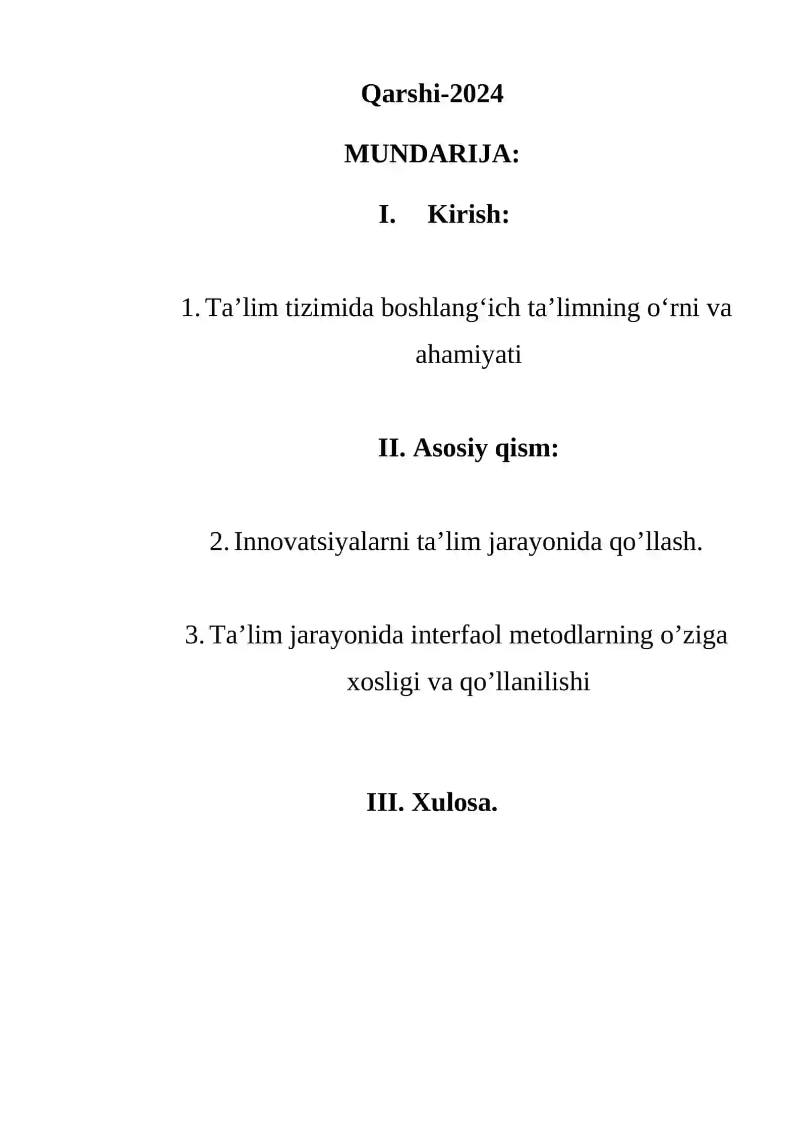 Ta’lim tizimida boshlang‘ich ta’limning o‘rni va ahamiyati 2