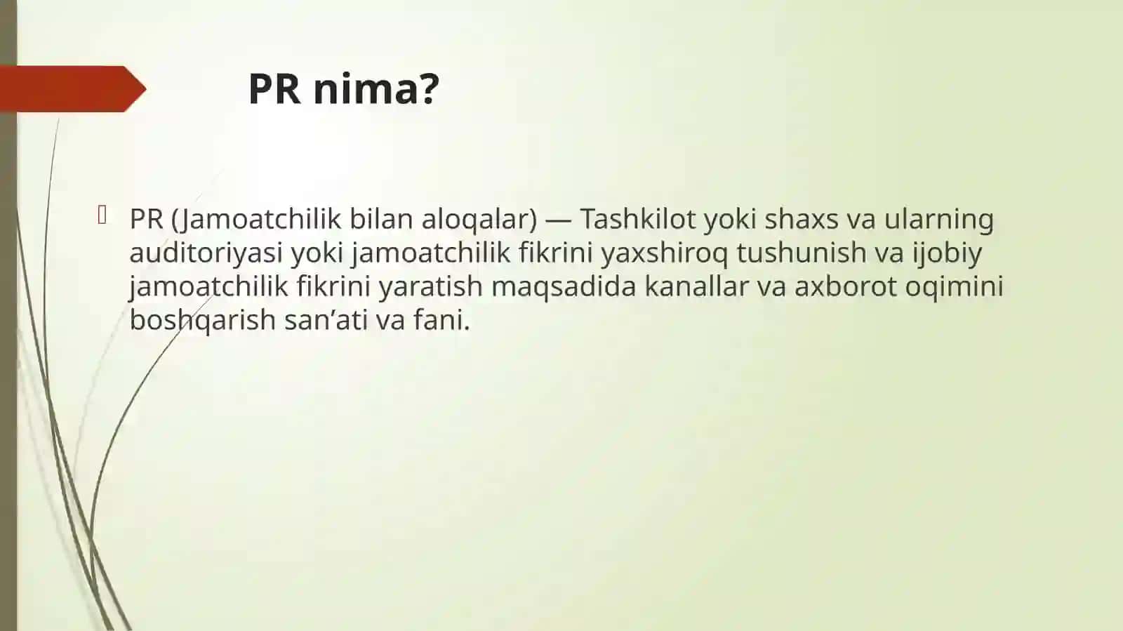 PR tadqiqotlari va texnologiyalari 2