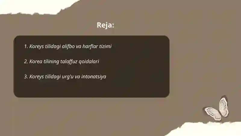 Koreys tilining grammatik va talaffuz xususiyatlari 2