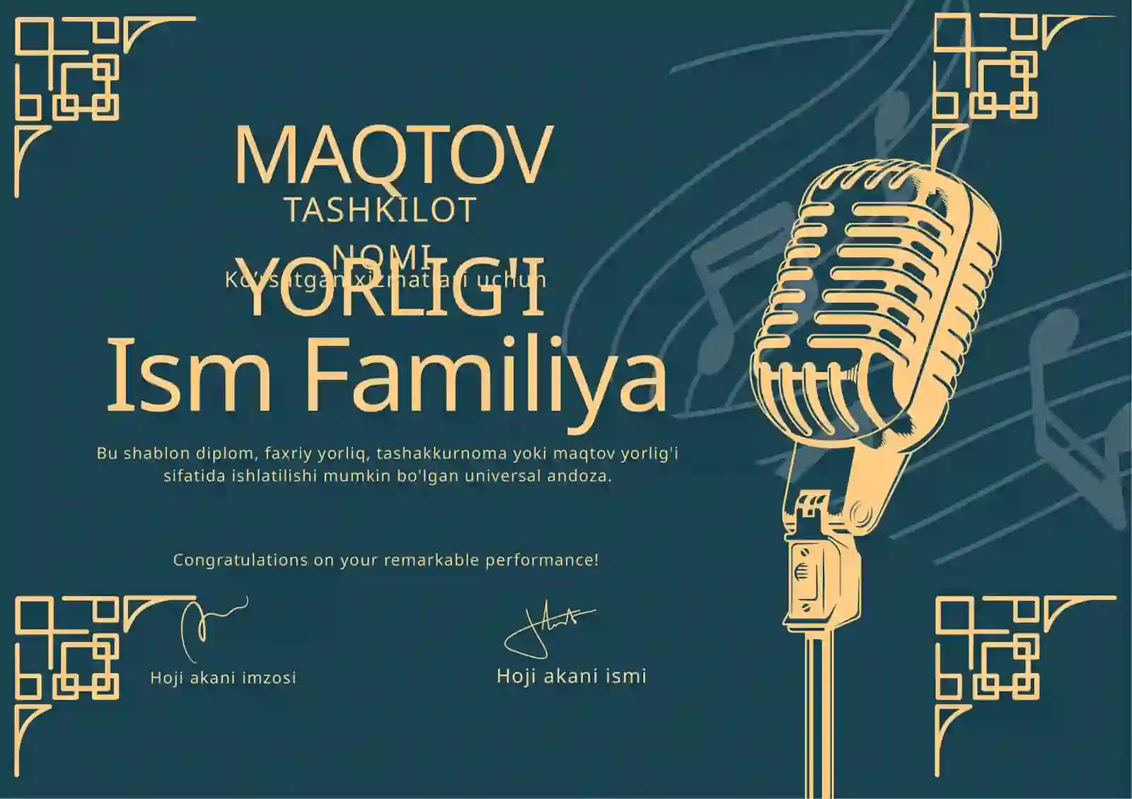 Faxriy yorliq 2