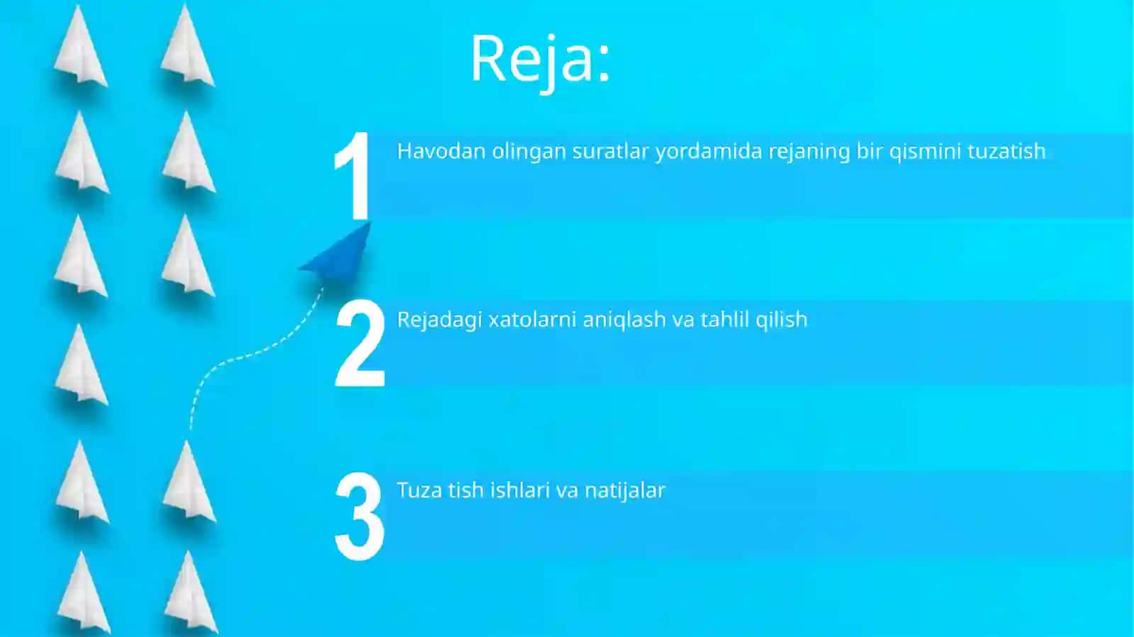 Aerosuratlar yordamida reja tuzish 2