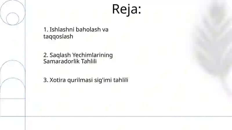 Xotira qurilmalari, turli tahlili 2