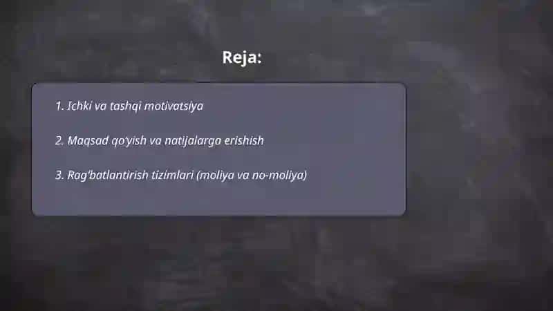 Ichki va tashqi motivatsiya 2