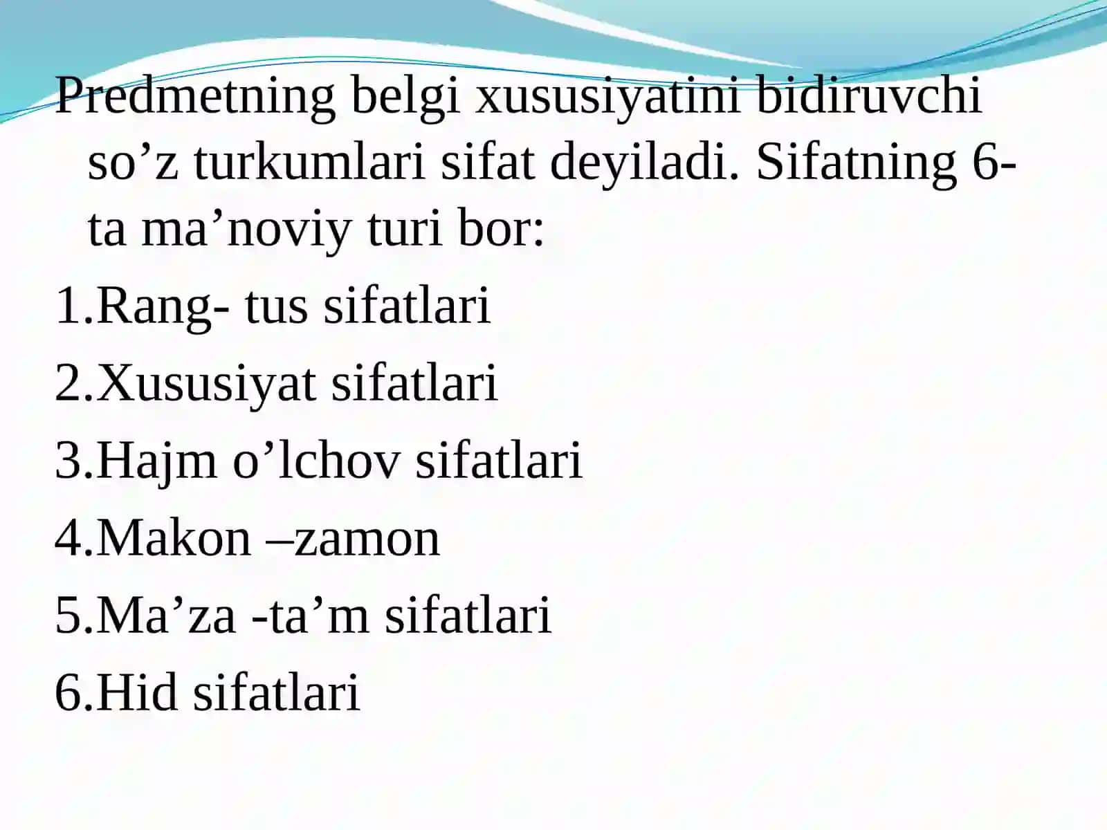 Sifat va uning uslubiyati 2
