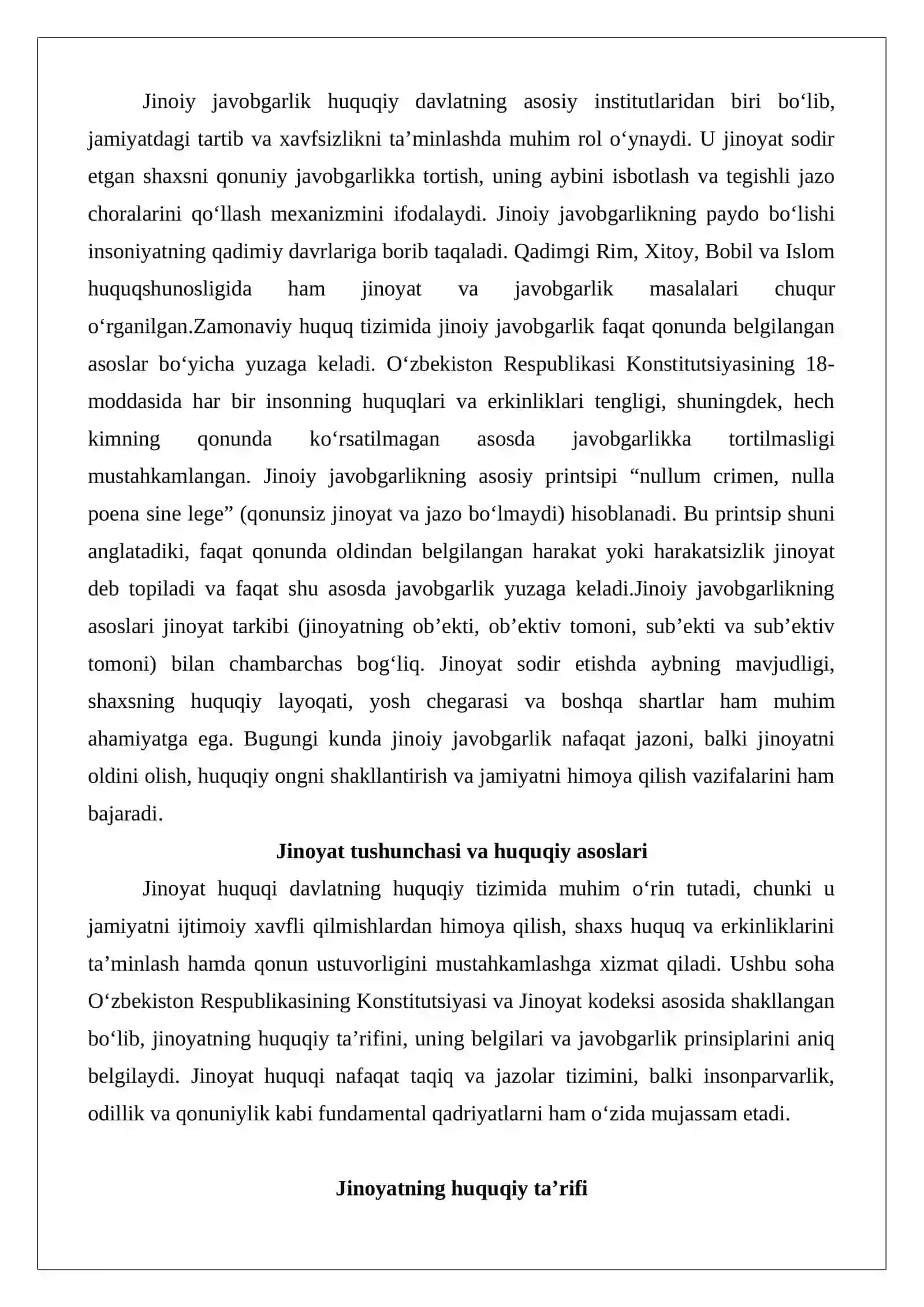 Jinoiy javobgarlik va uning asoslari 2