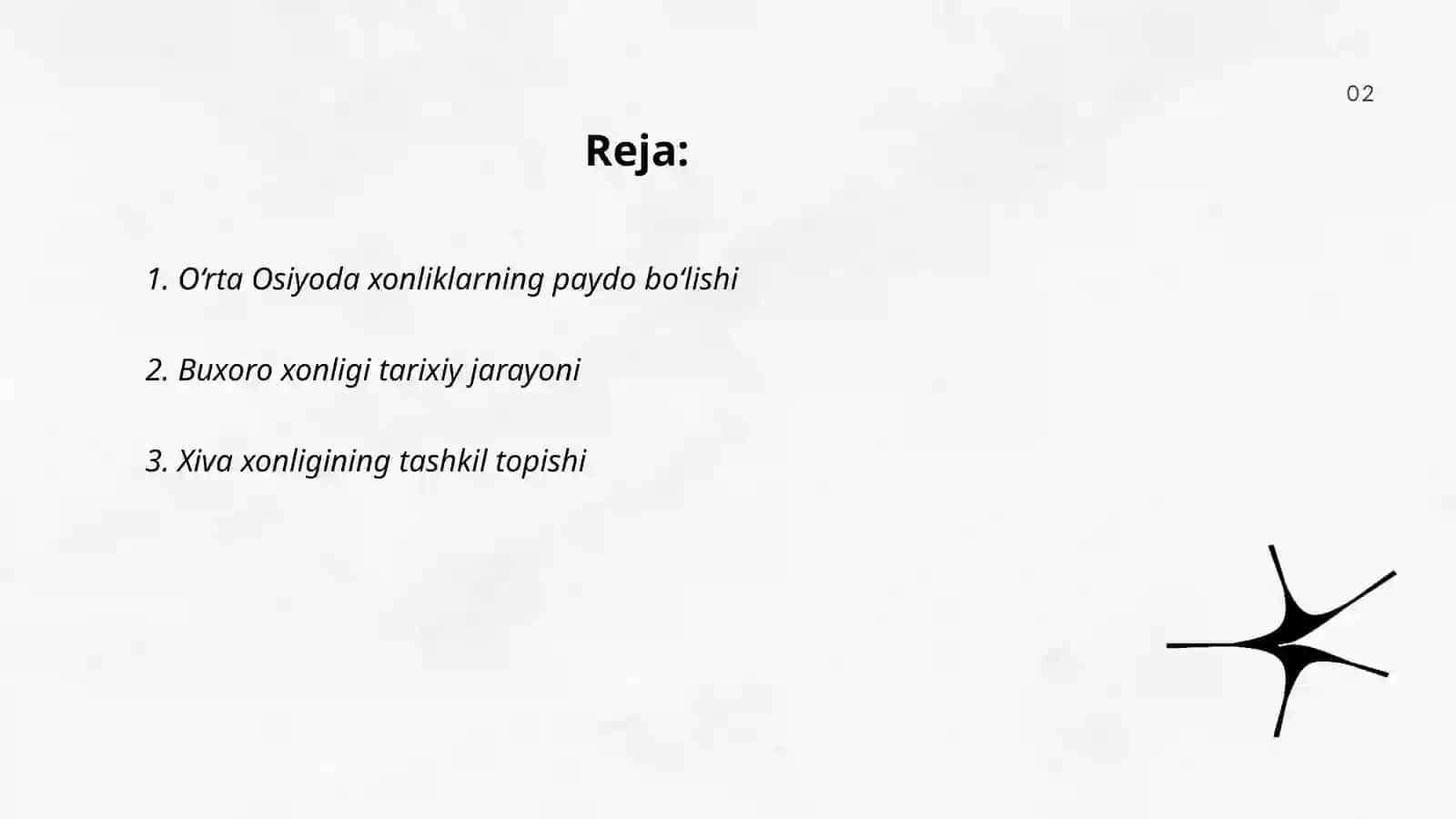 O‘rta Osiyoni xonliklarga bo‘linib ketishi 2
