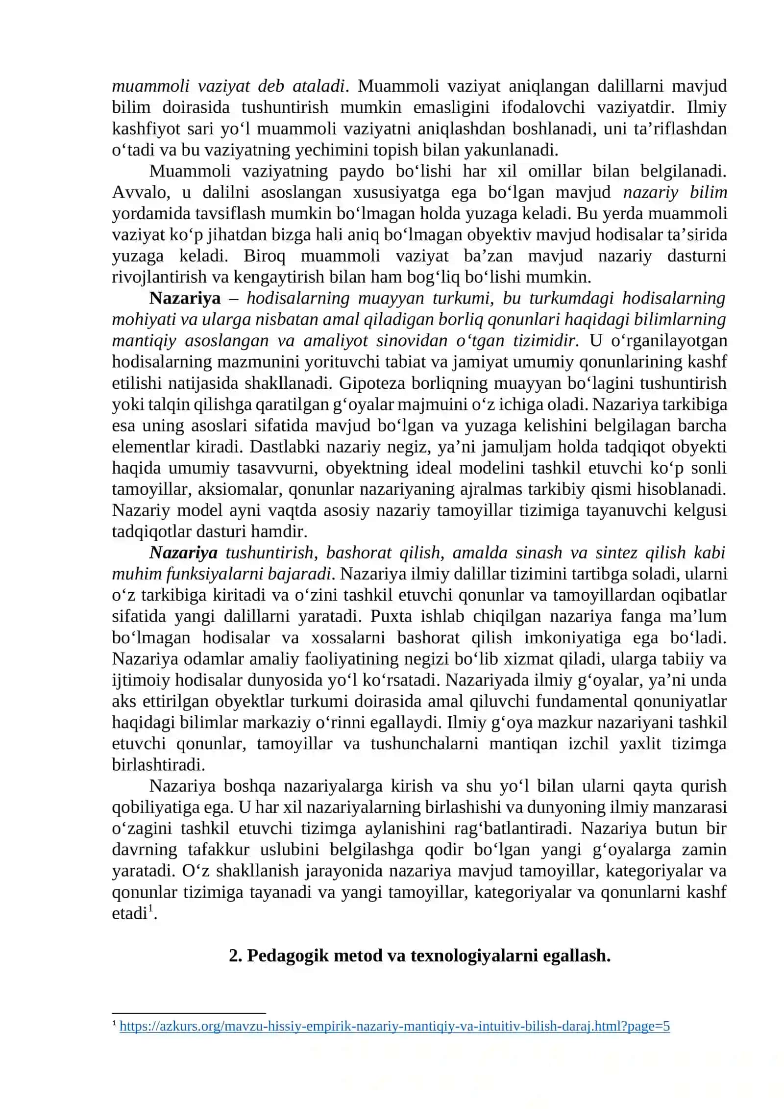 OLIY TA’LIMDA PEDAGOGNING KASBIY MAHORATINI SHAKLLANTIRISH USULLARI 2