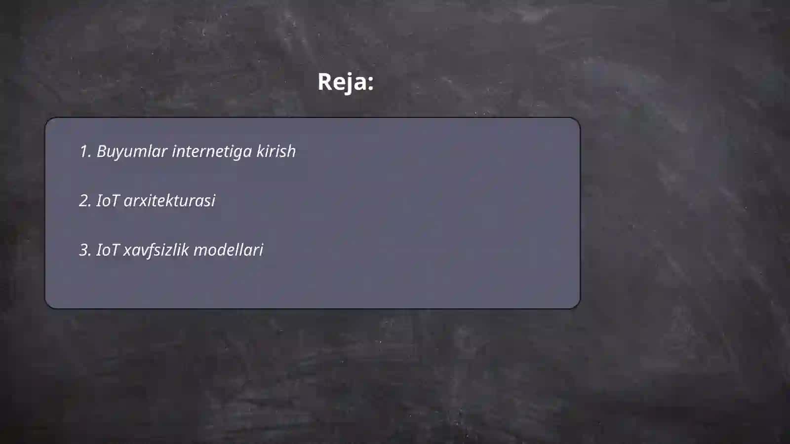 Buyumlar Internetning asosiy modellari 2