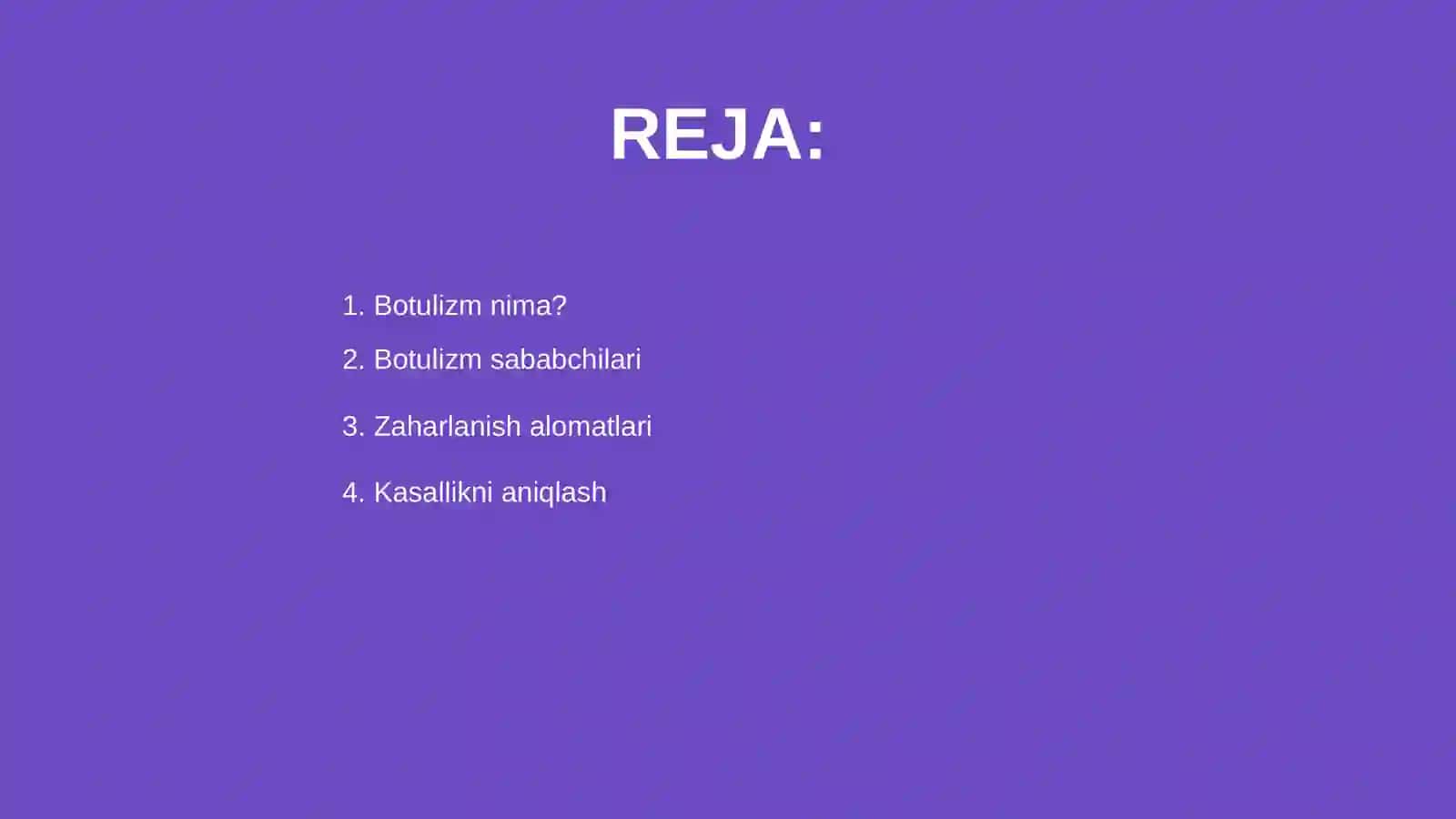 Ovqatdan zaharlanish Botulizm 2