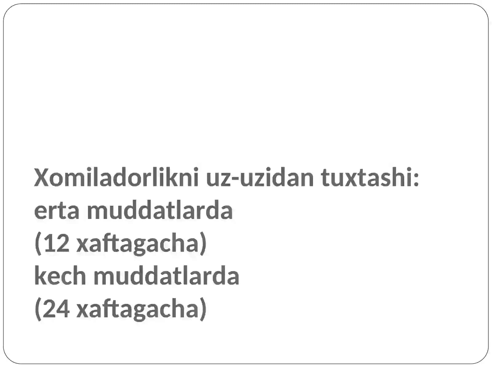 Abort va uning asoratlari 2